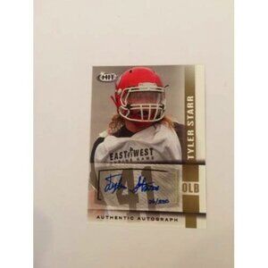 2014 SAGE Hit Autographs Gold Tyler Starr Auto Rookie Falcons #A142 (042)
